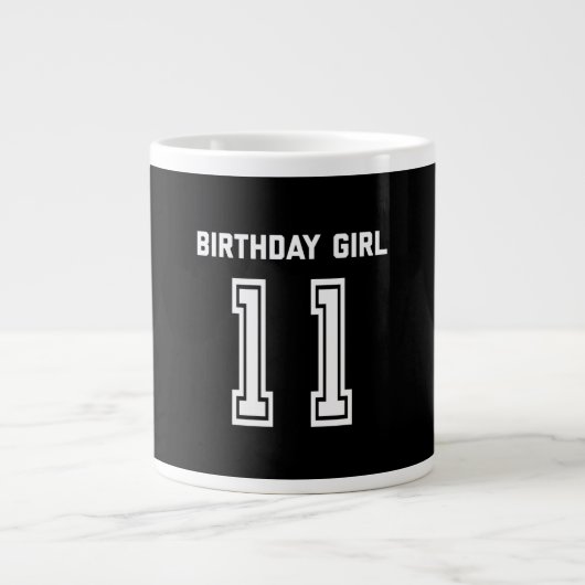 11誕生日シャツギフト11歳の女の子 ジャンボコーヒーマグカップ (正面)