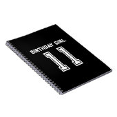 11誕生日シャツギフト11歳の女の子 ノートブック (右側)