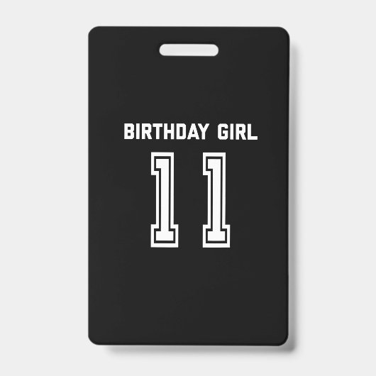11誕生日シャツギフト11歳の女の子 バッジ (正面)