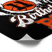 11誕生日バスケットボールテーマ誕生日ボーイ11歳 ポスター (角)