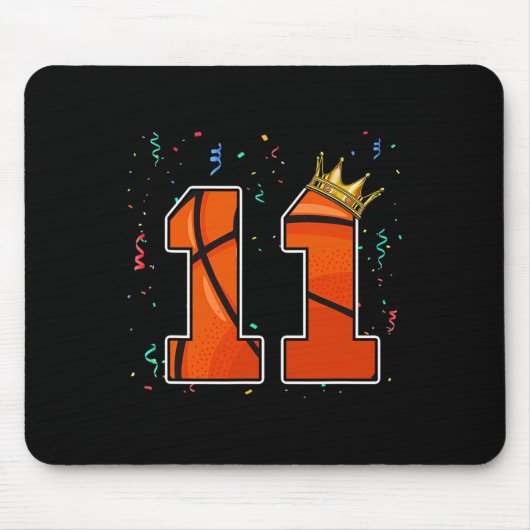 11誕生日バスケットボールビッグナンバー11歳児 マウスパッド (正面)