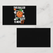 11誕生日バスケットボール選手おもしろい11歳 名刺 (正面/裏面)