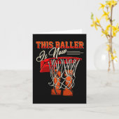 11誕生日バスケットボール11歳の子供 カード (黄色い花)