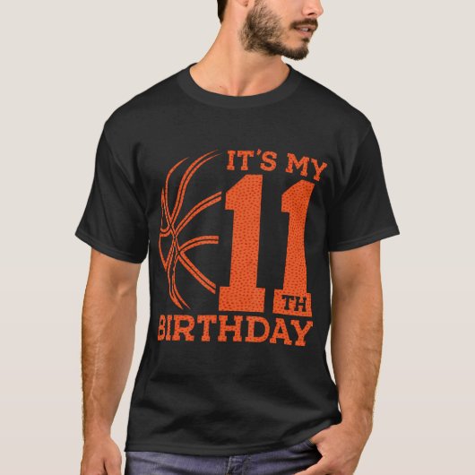 11誕生日バスケットボール11誕生日 Tシャツ (正面)