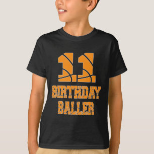 11誕生日バラーボーイ11歳バスケットボールT Tシャツ