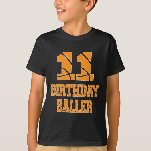 11誕生日ビラーボーイ11歳Bysketbyll T Tシャツ (正面)