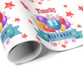 11誕生日フェスティバルカラフルバルーンB11AZ ラッピングペーパー (ロールコーナー)