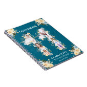 11誕生日フォトティール（緑がかった色）イエローフラワーゲストブック ノートブック (右側)