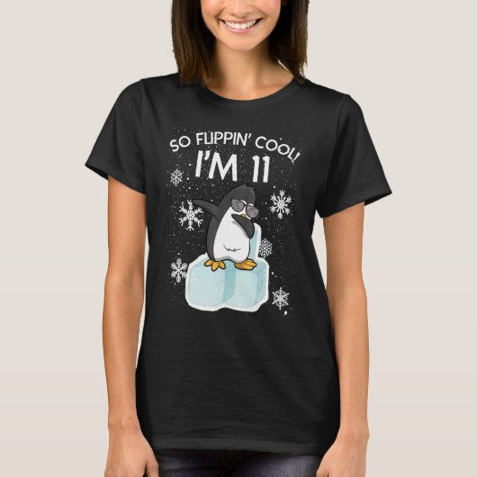 11誕生日ペンギンクール11年 Tシャツ (正面)