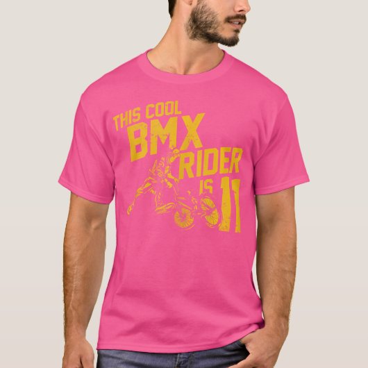 11誕生日ボーイズBMXライダーファン Tシャツ (正面)