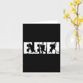 11誕生日レトロアイスホッケー11歳ボーイギ カード (黄色い花)