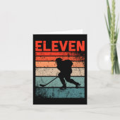 11誕生日レトロアイスホッケー11歳ボーイギ カード (正面)