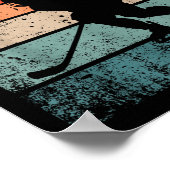 11誕生日レトロアイスホッケー11歳ボーイギ ポスター (角)