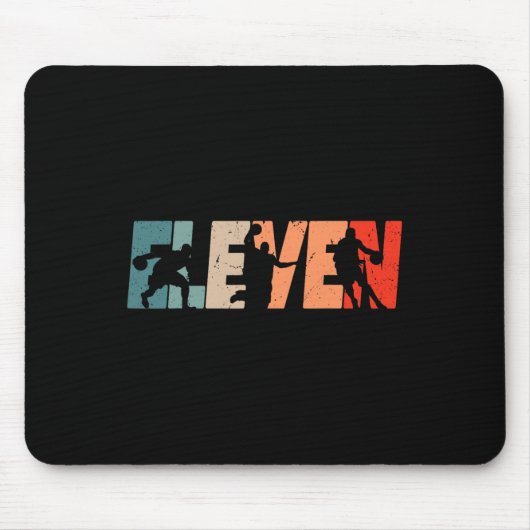 11誕生日レトロビスケツビル11歳ボーイギ マウスパッド (正面)