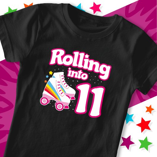 11誕生日ローラースケートで滑る11歳スケート Tシャツ