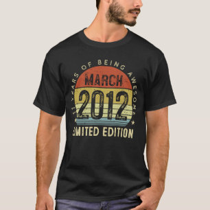 11誕生日少年ヴィンテージ2012年3月11歳 Tシャツ