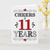 11誕生日応援の赤い白の黒のパターン カード (黄色い花)