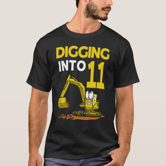11誕生日掘削機の掘削 Tシャツ (正面)