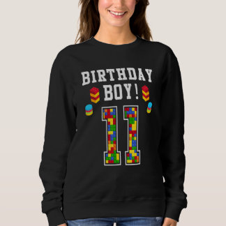 11誕生日11歳ブロック建物少年キッド スウェットシャツ