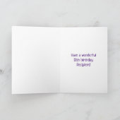 11誕生日:おもしろい花火パターン+虹11 カード (内部)