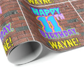 11誕生日:おもしろい、アーバングラフィティインスパイアルック ラッピングペーパー (ロールコーナー)