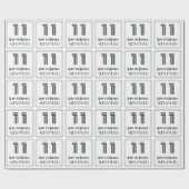 11誕生日:アールデコインスパイアスタイル「11」 +名前 ラッピングペーパー (フラット)