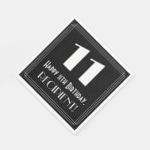 11誕生日~アールデコ見るインスパイア"11",名前 スタンダードランチョンナプキン (角)