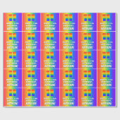 11誕生日: カラフル、おもしろいレインボーパターン# 11 ラッピングペーパー (フラット)