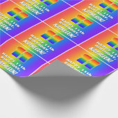 11誕生日: カラフル、おもしろいレインボーパターン# 11 ラッピングペーパー (角)