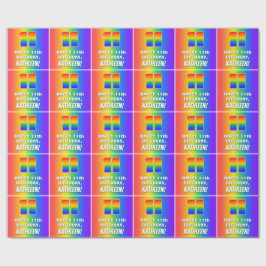 11誕生日: カラフル、おもしろいレインボーパターン# 11 ラッピングペーパー