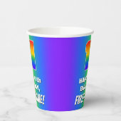 11誕生日: カラフル、おもしろいレインボーパターン# 11 紙コップ (左)