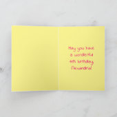 11誕生日:ピンクストライプのハート、レインボー# 11 カード (内部)