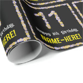 11誕生日:フローラ花数名前をカスタムする ラッピングペーパー (ロールコーナー)