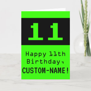 11誕生日:Nerdy/オタク系のスタイル「11」と名前 カード