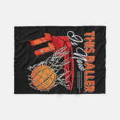 11誕生日Bysketbyllおもしろい11歳の子供Gif フリースブランケット (正面(横))