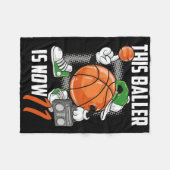 11誕生日Bysketbyllプレイヤーおもしろい11歳K フリースブランケット (正面(横))