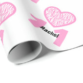 11誕生日ZEBRA 11歳の少女の名前V14 ラッピングペーパー (ロールコーナー)