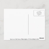 11通り、フィラデルフィアの雪。 ポストカード (裏面)