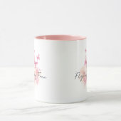 11飛んでいるozフリー。ピンクコーヒーマグ マグカップ (中央)