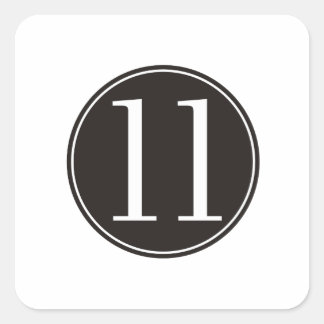 #11黒い円(前面) スクエアシール
