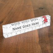 110の1つ-自閉症の認識度 デスクネームプレート (側面)