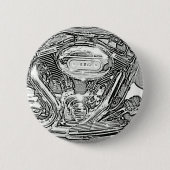 110わめくワシ 缶バッジ (正面)