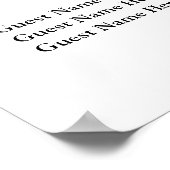 110ペンギンおもしろい・グリーター結婚の座席表 ポスター (角)