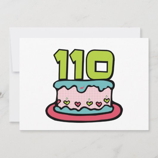 110歳お誕生日ケーキ カード (正面)