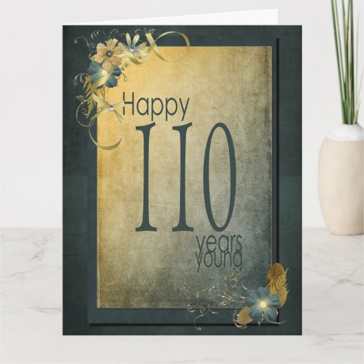 110番目のヴィンテージ誕生日 カード (正面)