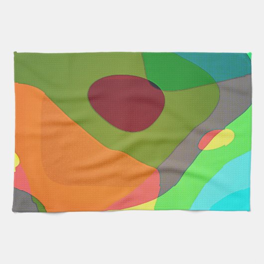 1107カラフル抽象芸術アート キッチンタオル (横)