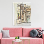 110 Via Libertà, Tropea, Italy キャンバスプリント (インサイチュ (リビング))