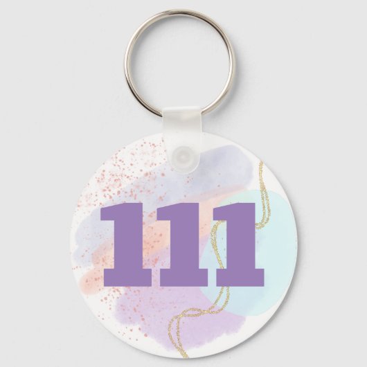 111アライン&マニフェストエンジェルナンバーハイビベス キーホルダー (正面)