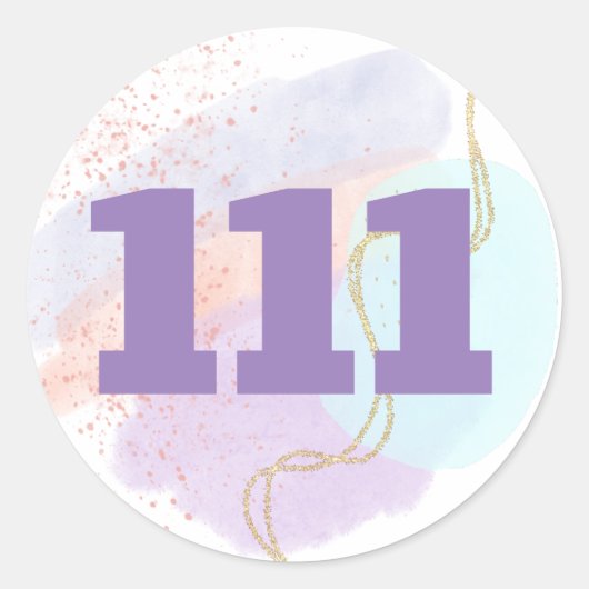 111アライン&マニフェストエンジェルナンバーハイビベス ラウンドシール (正面)