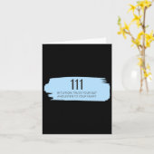 111エンジェルナンバーブルー カード (黄色い花)